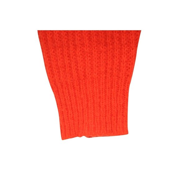 T by Alexander Wang Women Pullover Sweater Medium Orange Acrylic Mohair Knit - Picture 4 of 8